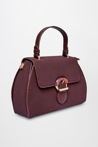 Brown Regular Solid Sling Bag, , image 2